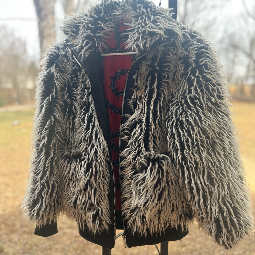 Dollskill Need No Protecting Faux Fur Coat Oversized